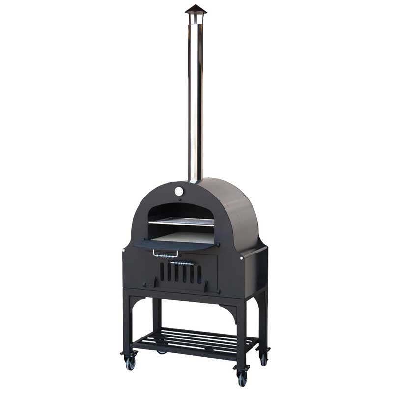 34-Inch Outdoor Wood Burning Oven with Stainless Steel Oven Shelf