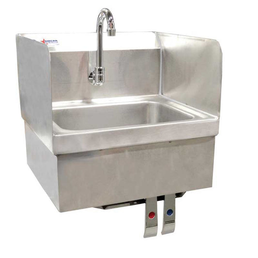 Hand Sink with Knee Valve Assembly & Side Splashes