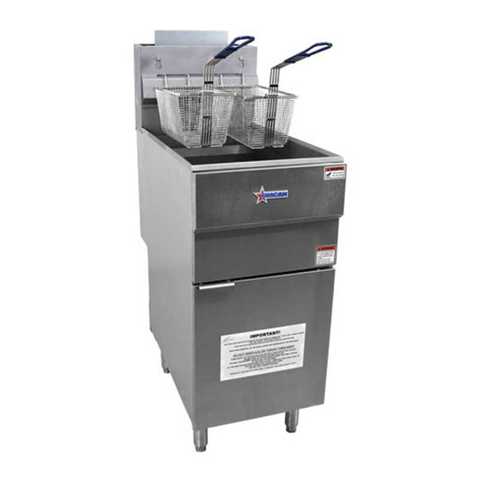 35-40 LB. Propane Gas Floor Fryer - 90,000 BTU